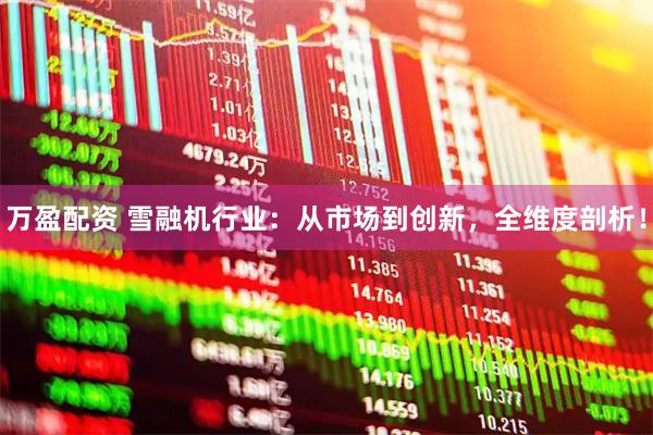 万盈配资 雪融机行业：从市场到创新，全维度剖析！